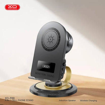 Orin21: XO 4 in 1 supporto telefono con altoparlante e carica wireless