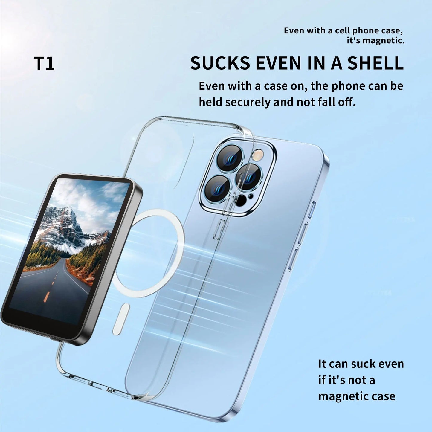 Magnetic Cell Phone Vlog Self Timer Monitor Screen Using Rear Camera Monitor For Live Streaming Creating Content Self-Timer