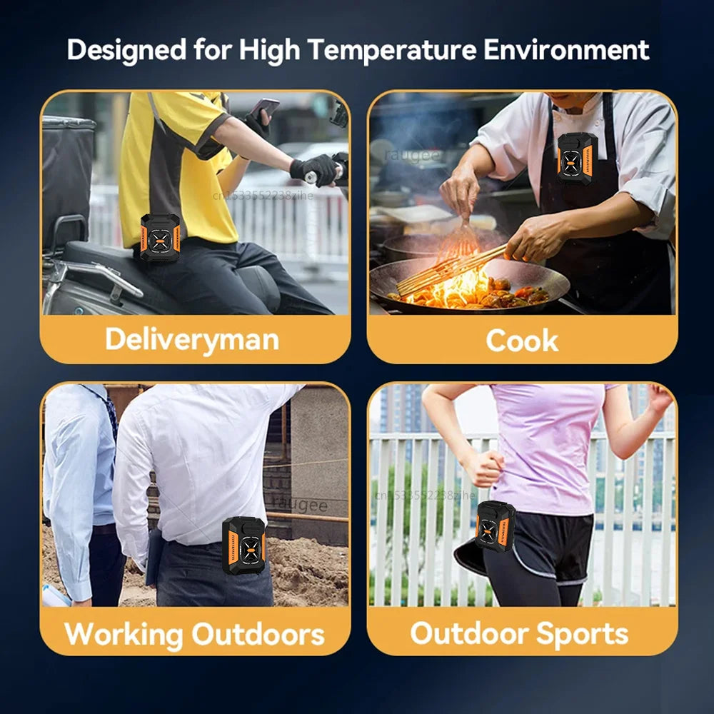 Orin21: Ventilatore da Cintura Powerbank 5000 mah & Torcia