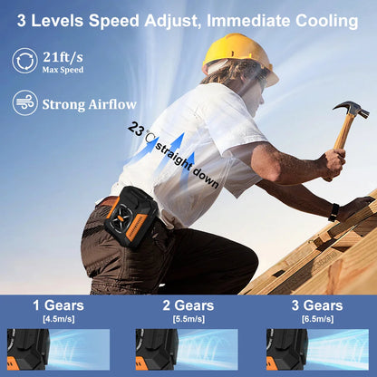 Orin21: Ventilatore da Cintura Powerbank 5000 mah & Torcia